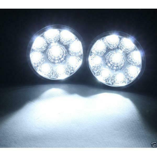 2pcs 4.5W 9 LED DRL Daytime Running Light Headlight Lamp White