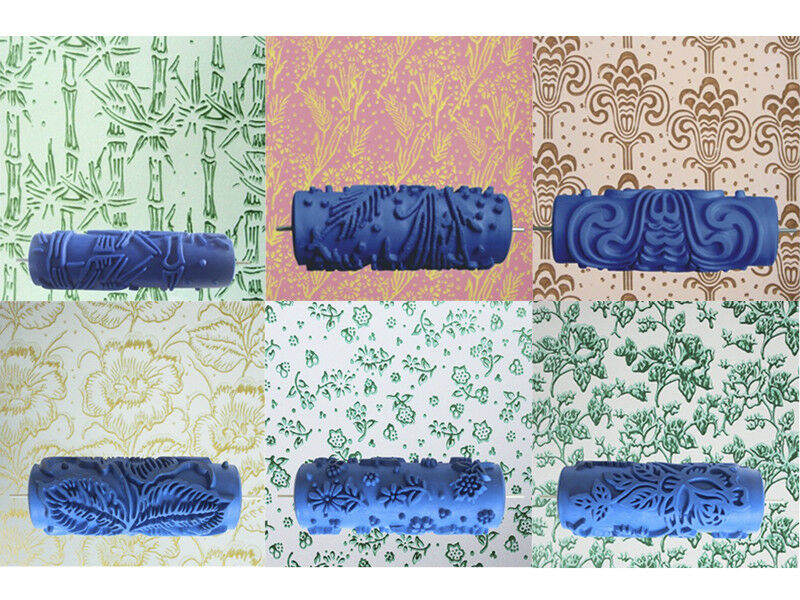 6'' DIY Wall Decoration Flower Pattern Empaistic Painting Roller Machine
