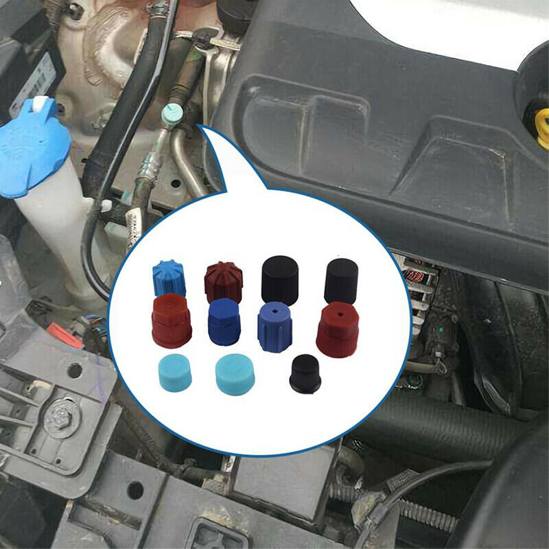 170pcs Car SUV Repair A/C R134a R12 High Low Side Valve Core Port Dust Cap KIt