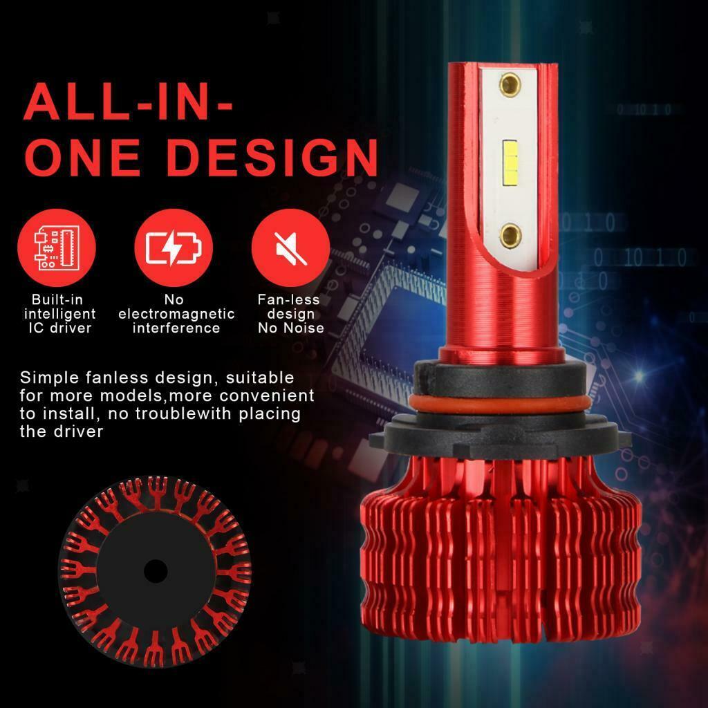 2pcs Auto Car LED Headlight Bulbs 9006 Socket 6500K 20W/Bulb 360 Degree