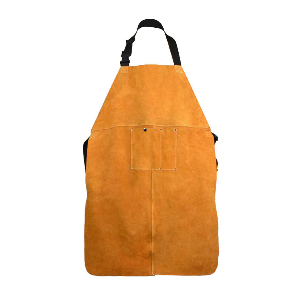 Welding Apron Soldering Protective Clothing Thick Welding Bib with Pocket