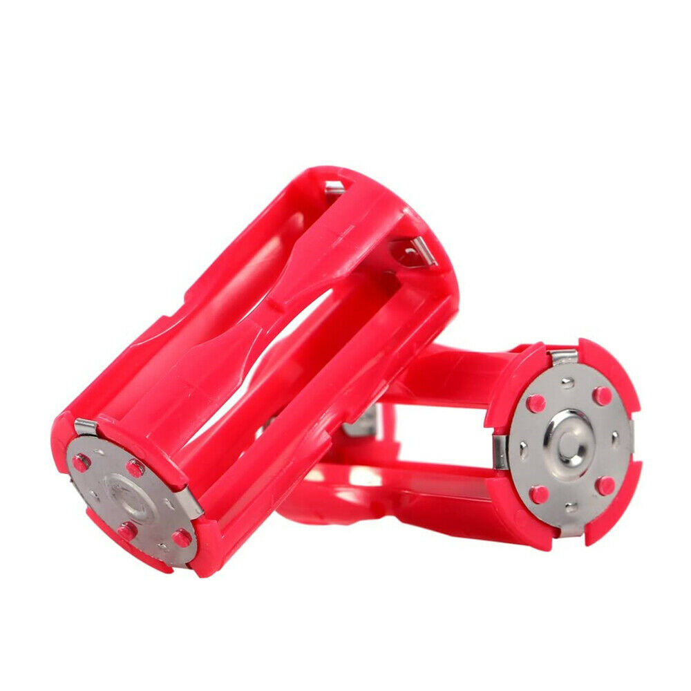 4pcs 4AAA to C Size Parallel Battery Converter Adapter Holder Cases Box Red