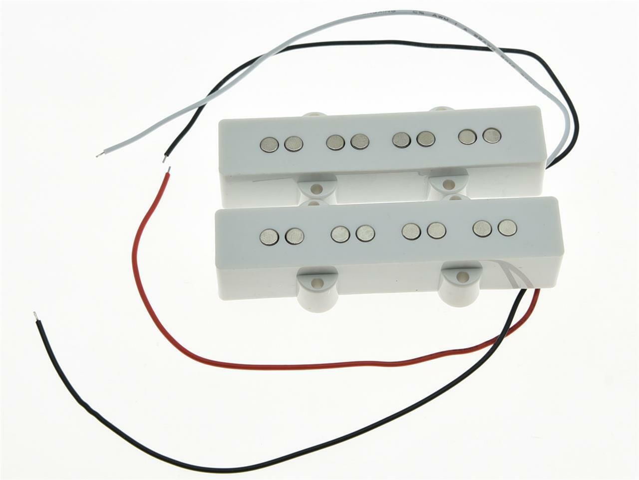 White J Bass Neck Bridge Pickup Bass Pickups Set for 4 String Jazz Bass Guitar