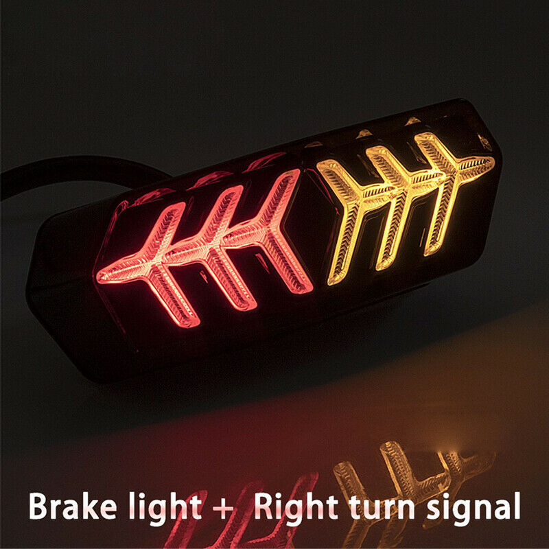 12V Motorcycle Dirt Bike Fender LED Stop Rear Tail Brake Light Turn Signal Lamp
