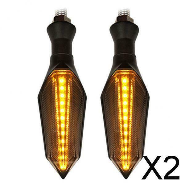 2X 2pcs Motorcycle LED Turn Signal Indicator Light Lamp Sweeping Sequential