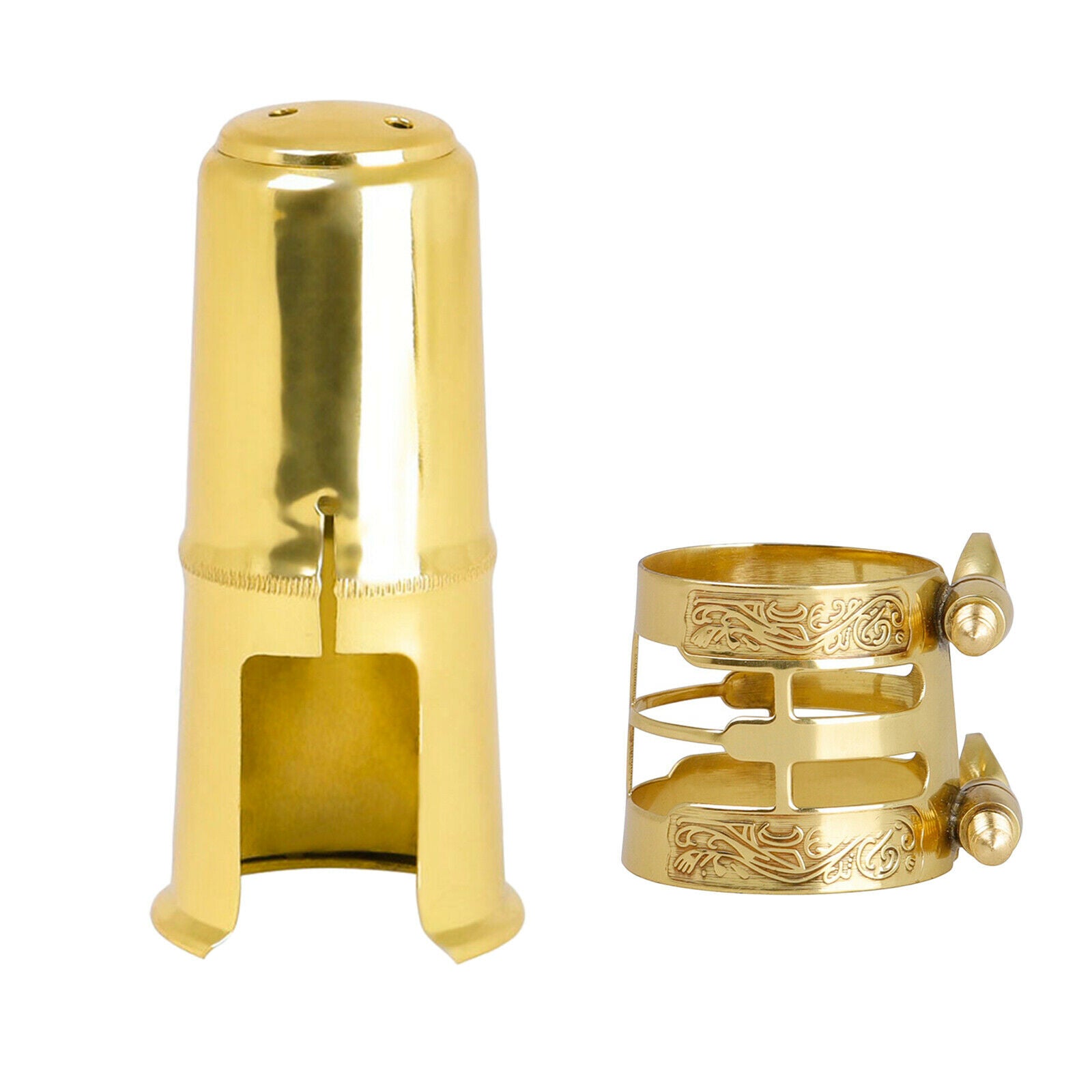 Solid Brass Alto Saxophone Mouthpiece Protective   with Ligature for