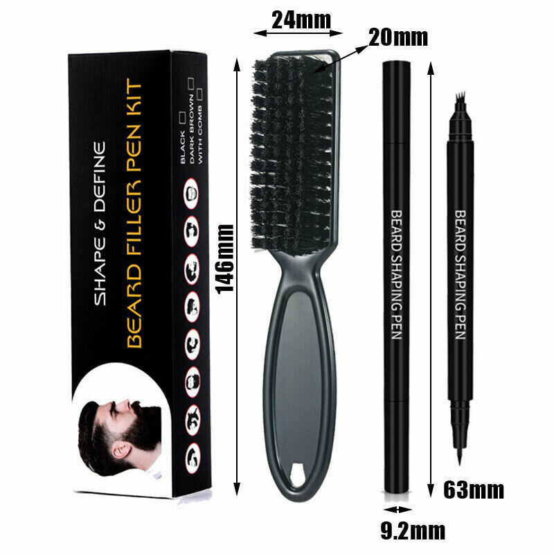 New Beard Pen Beard Filler Pencil Brush Beard Enhancer Waterproof Moustac.l8