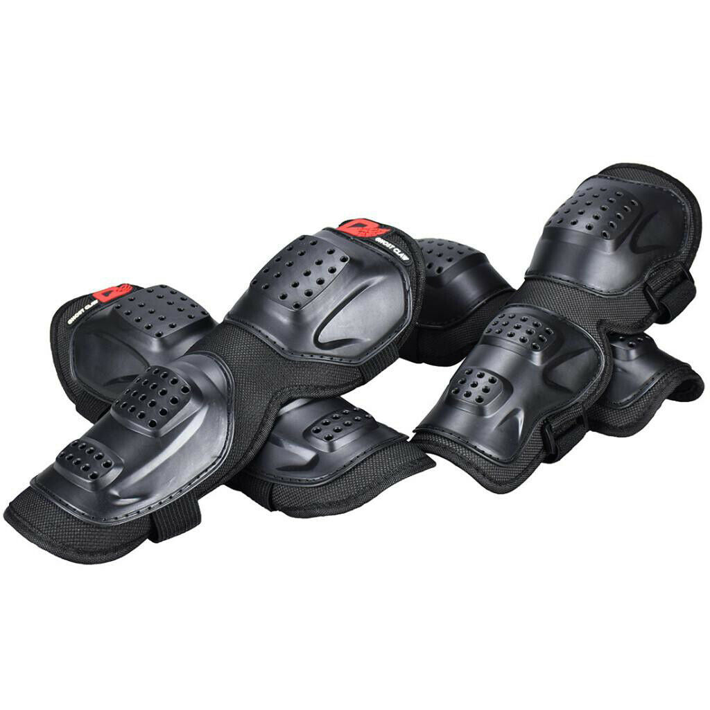 Motocross Protective Gear Breathable Shatter-resistant Knee Pads 4pcs/set