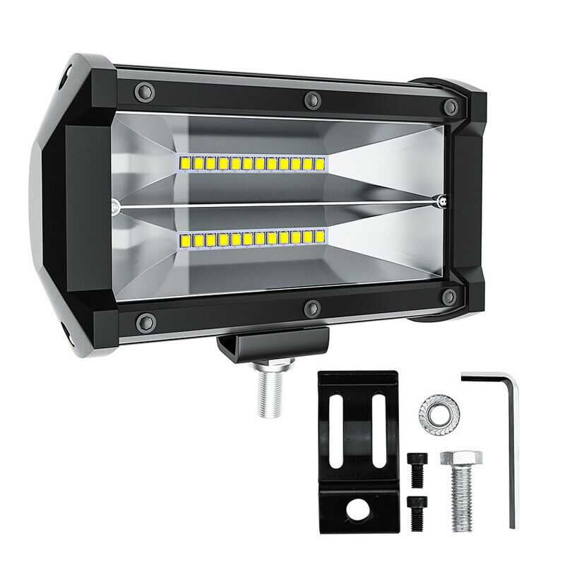 72W LED Work Light Spotlight Fog Lamp Flood Beam Lens ATV Truck OffRoad for Jeep