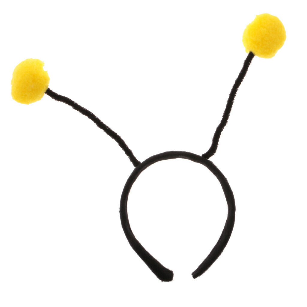 4 Pieces Yellow Bee Headband Boppers Antenna Hair Bands for Children's Birthday