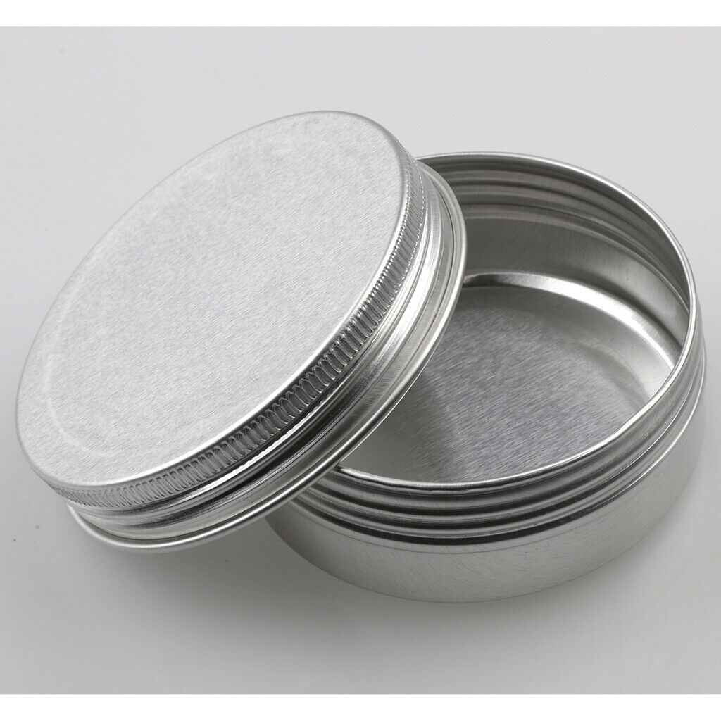 lots 24pcs Aluminum Round Screw Lid Cosmetic Lip Balm Tins Container 60g