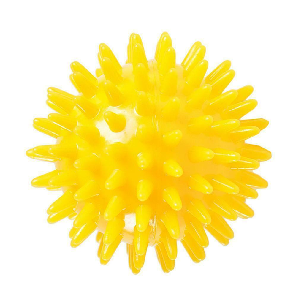 Yellow Silicone Massage Ball Deep Tissue Release Hand Exercise Stress Relief -