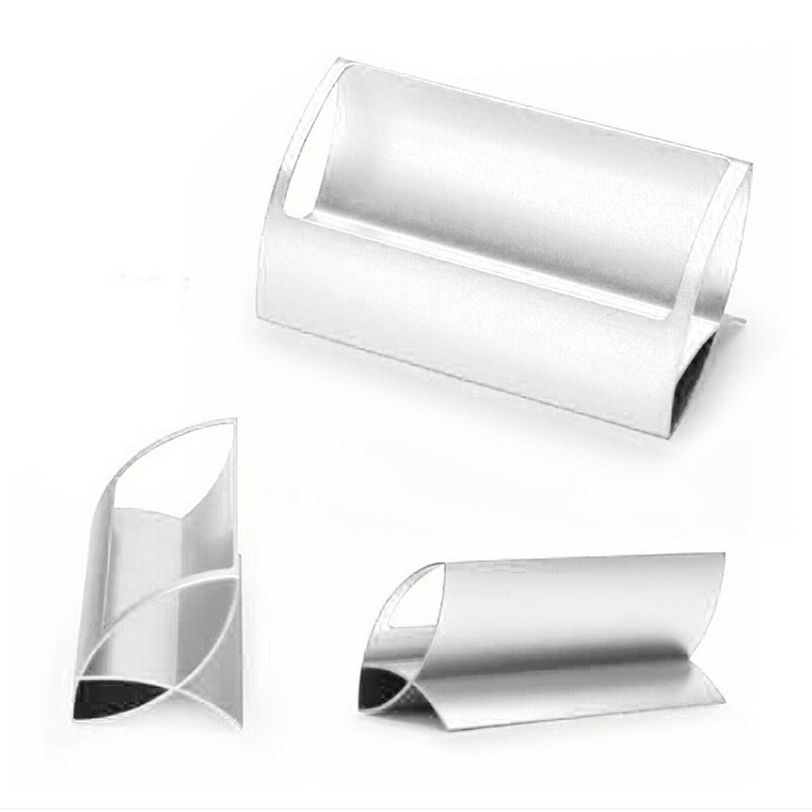 2 pieces aluminum alloy desktop Q shape business card holder for trade shows