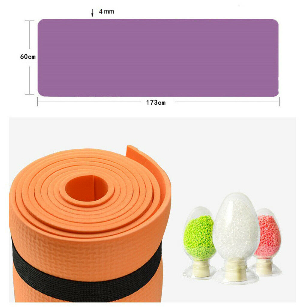 2x EVA Foam Thick Yoga Mat Gym Cushion Pad for Fishing Beach Orange+Purple