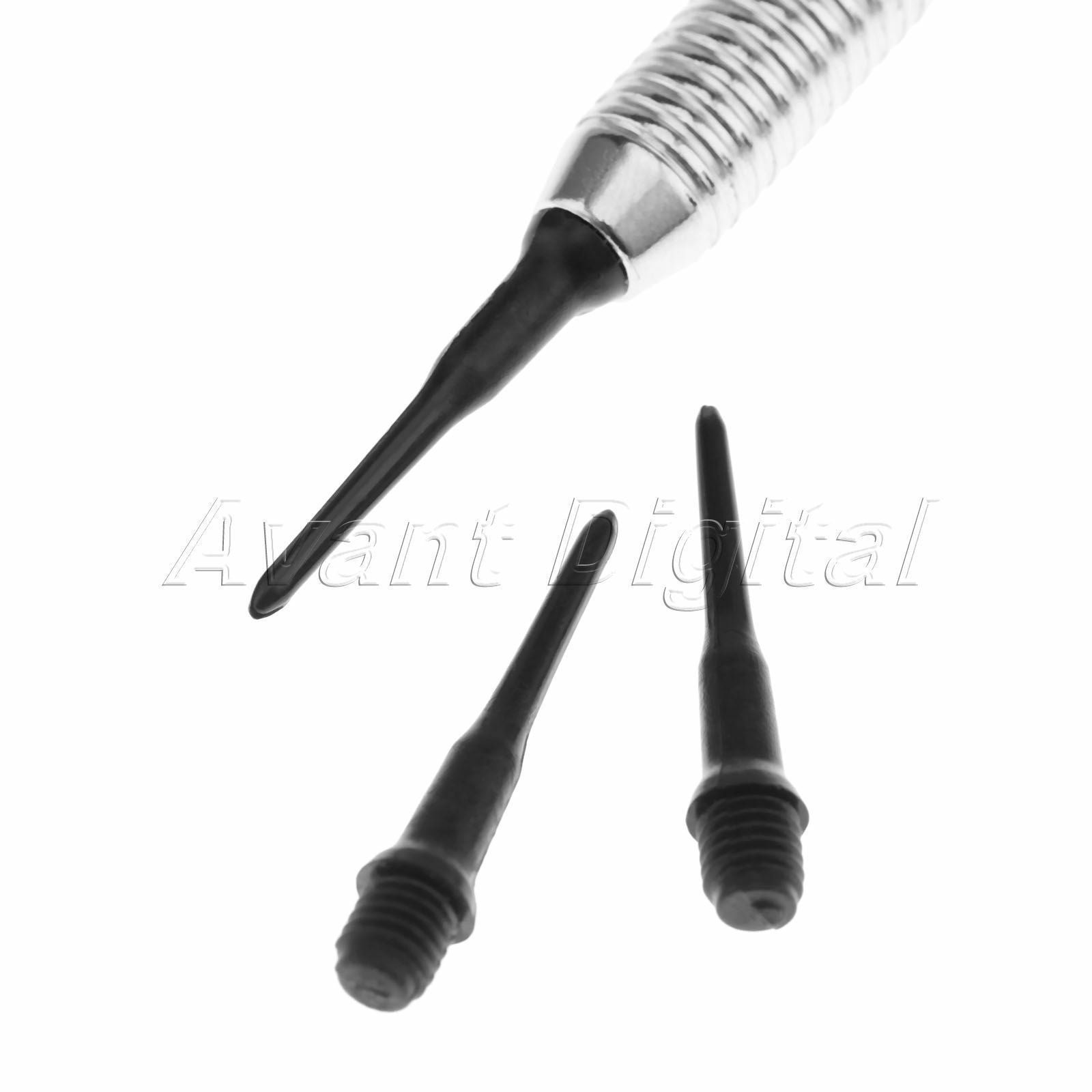 100 Pcs Durable Soft Tip Replacememt Nylon Point Soft Tip Darts Tools Black