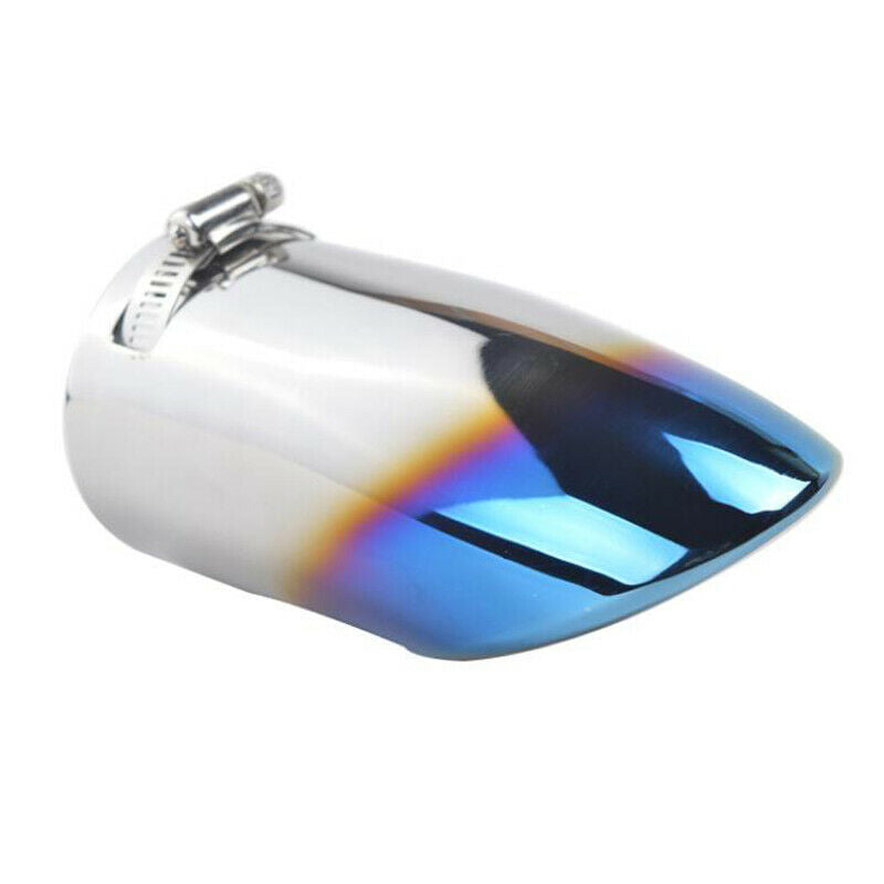 1PCS 70MM Car Exhaust Tail Pipe Roasted Blue Throat Muffler Stainless Steel Pipe