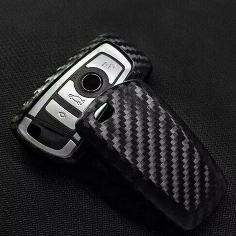 For BMW F10 F20 F30 Carbon Fiber Key Cover Case Pouch Protector Decorative