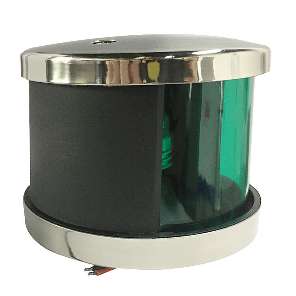 Stainless Steel Marine Boat Yacht LED Navigation Light Green Sailing Lamp