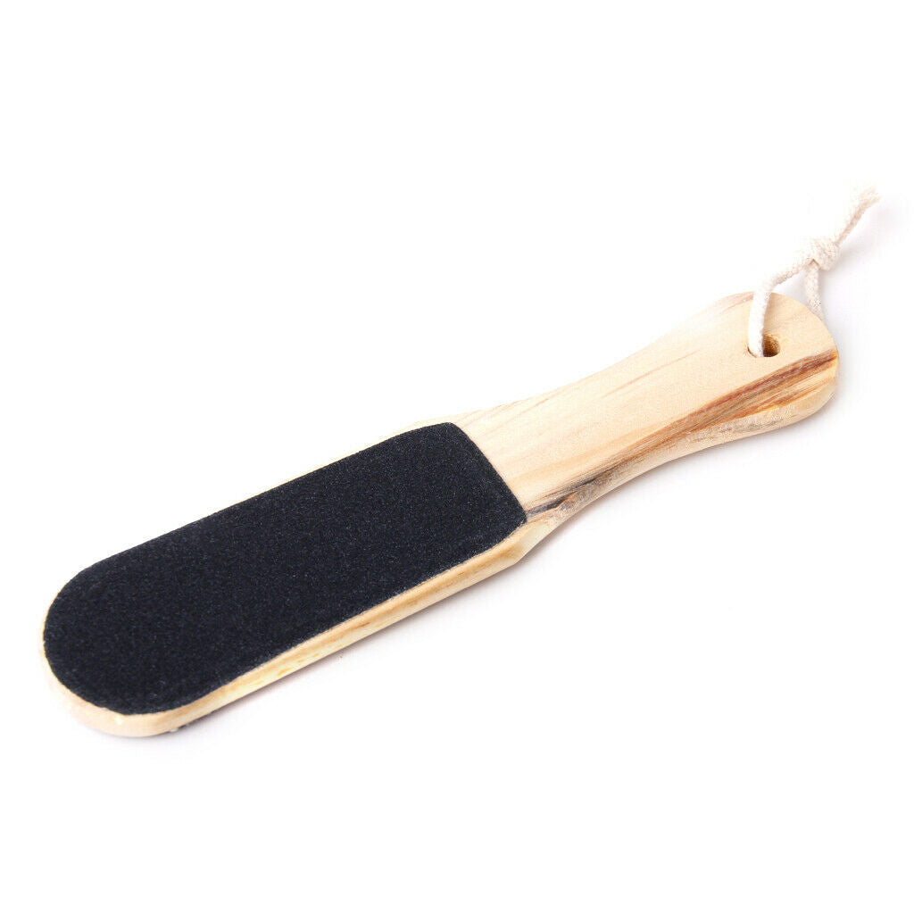 Double-sided Foot Arrows Callus File for Calluses, Cuticles with Wooden Handle