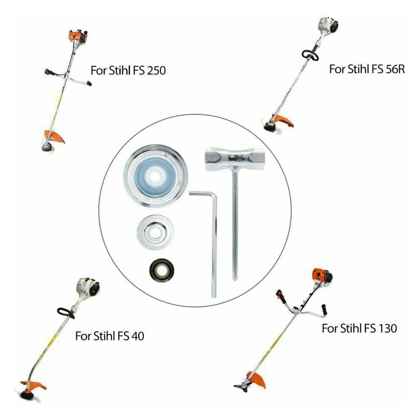 Lawnmower Grass Blade Adapter Attachment Kit 5mm L-Wrench for Stihl String