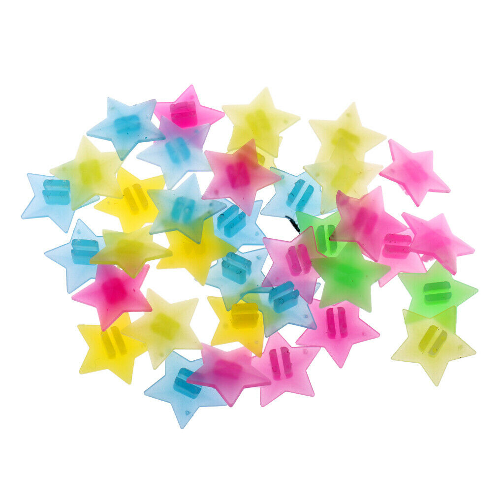 36pc Colorful Bike Spoke Beads  Wheel Stars Spoke Bead Decor