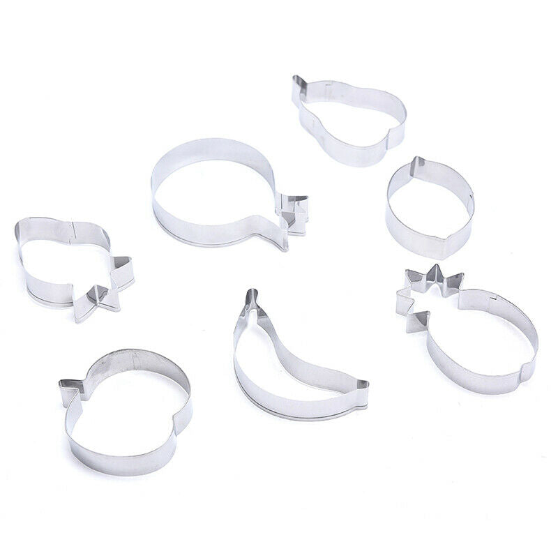 7Pcs/Set Stainless Steel Fruit Shaped Cookie Baking Mould DIY making Cake.l8