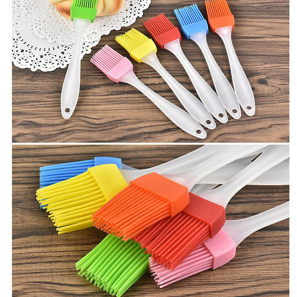6x Integrated Silicone Brush Cake Brush Kitchen Basting Nonstick BBQ Meat