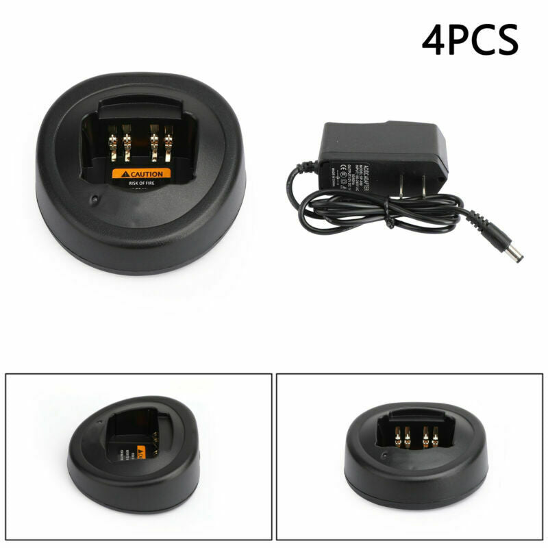4X Split 2 in 1 Rapid Desktop Battery Charger Kit For GP1280 344R PTX700 780 UA