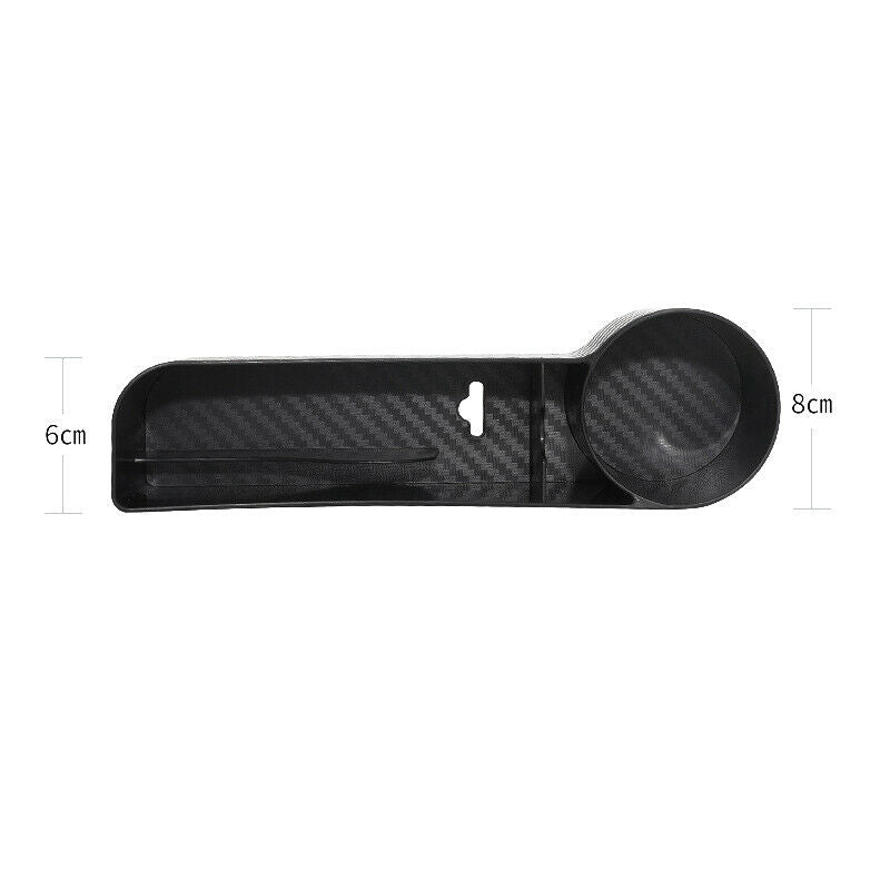 2PCS Car Driver Seat Side Storage Box Catch Organizer Pocket Holder Carbon Color