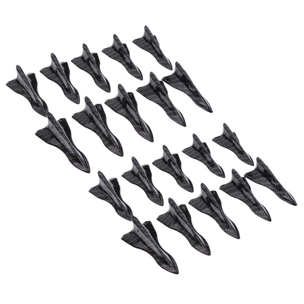 20PCS Black Shark  Decorative Carbon Pattern Kit for Spoiler Roof Wing