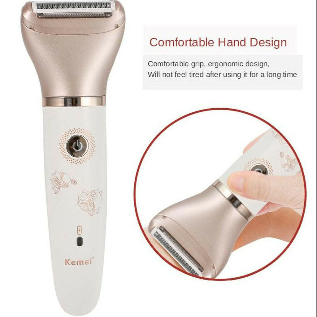 Lady Razor Hair Remover Painless 2-in-1 USB for Face Legs Bikini Underarms