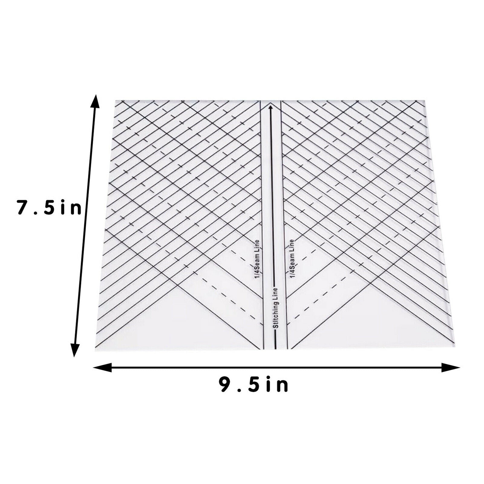 1pc Acrylic Arc Quilting Straight Ruler DIY Sewing Tools Quilting Ruler