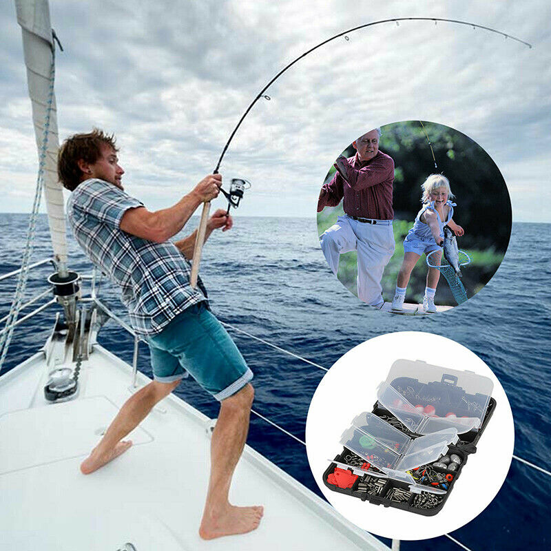 263PCS Fish Tackle Box Fishing Accessories Case Fish Hook Lure Parts Kit SetBDA
