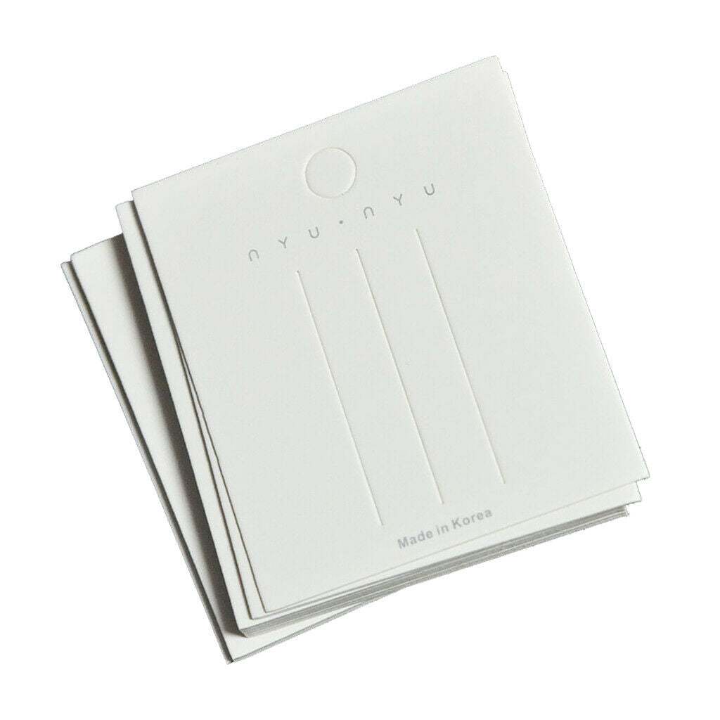 20pcs White Color Rectangular Paper Hair Clip Hair Bows Display Cards for DIY