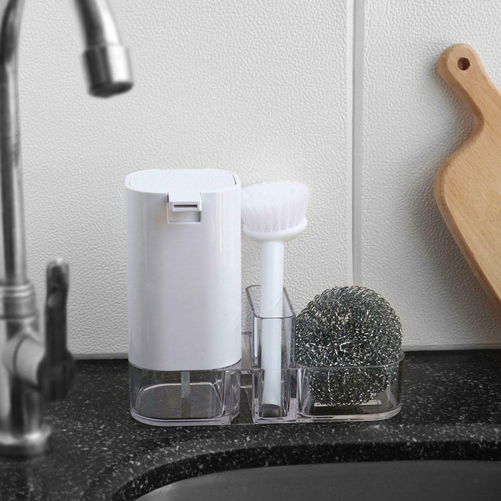 Kitchen Cleaning Kit Holder Rack Organizer Storage Detergent Bottle for Sink
