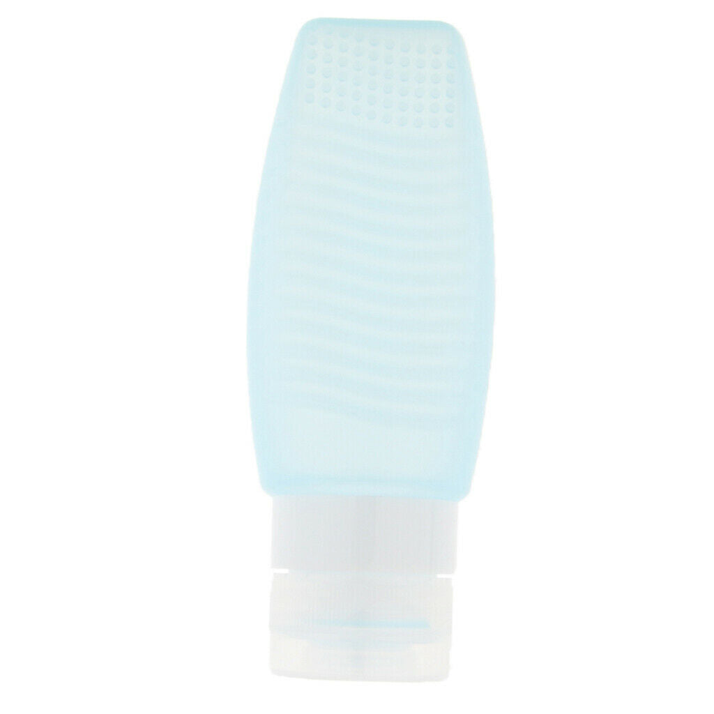 Silicone Squeezable Empty Lotion Shampoo Makeup Bottle 78ml Light Blue