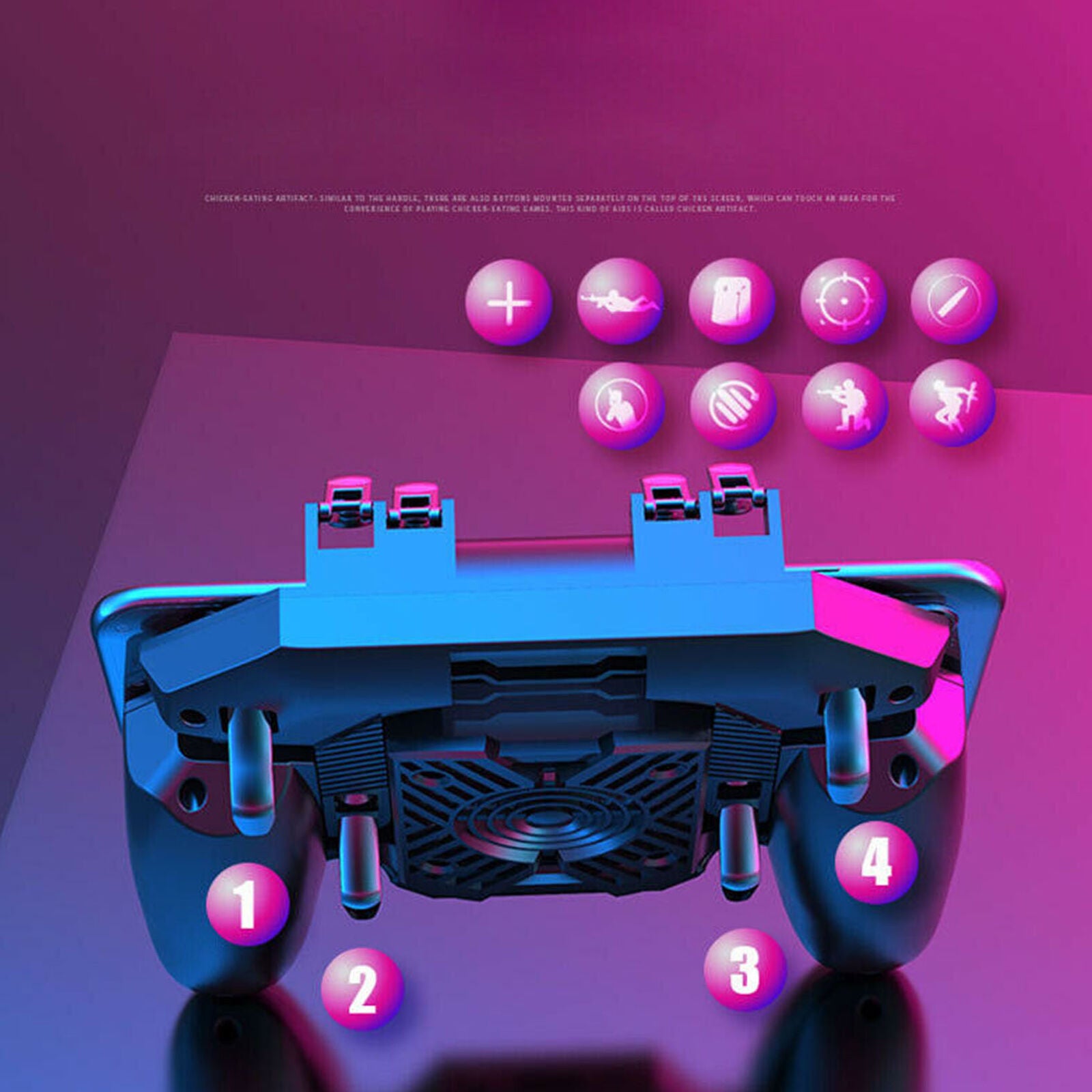 Mobile Phone Trigger Joystick Controller with Cooling Fan Gamepad For PUBG Game