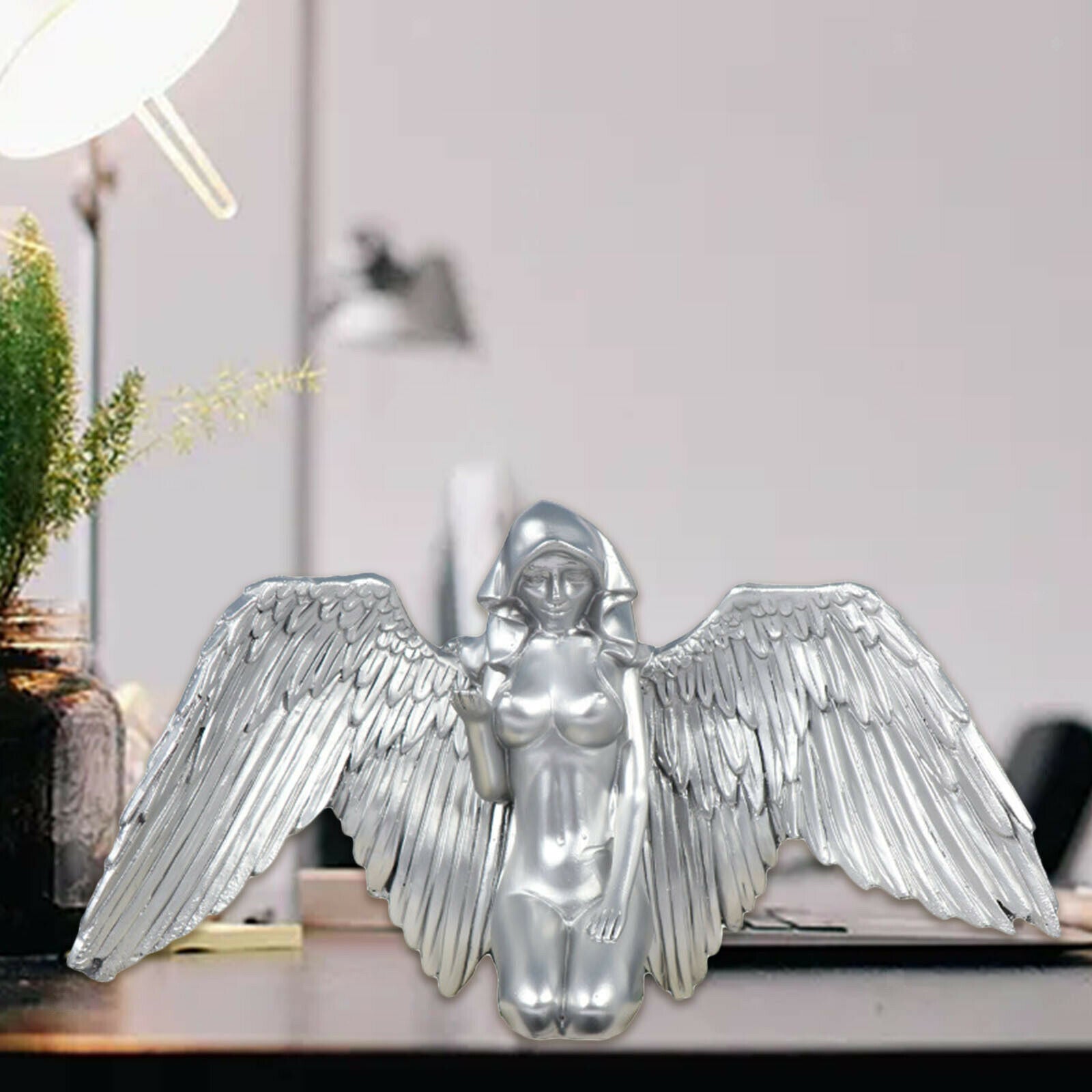 Nude Female Angel Statue Character Sculpture Tabletop Arrangement Decoration
