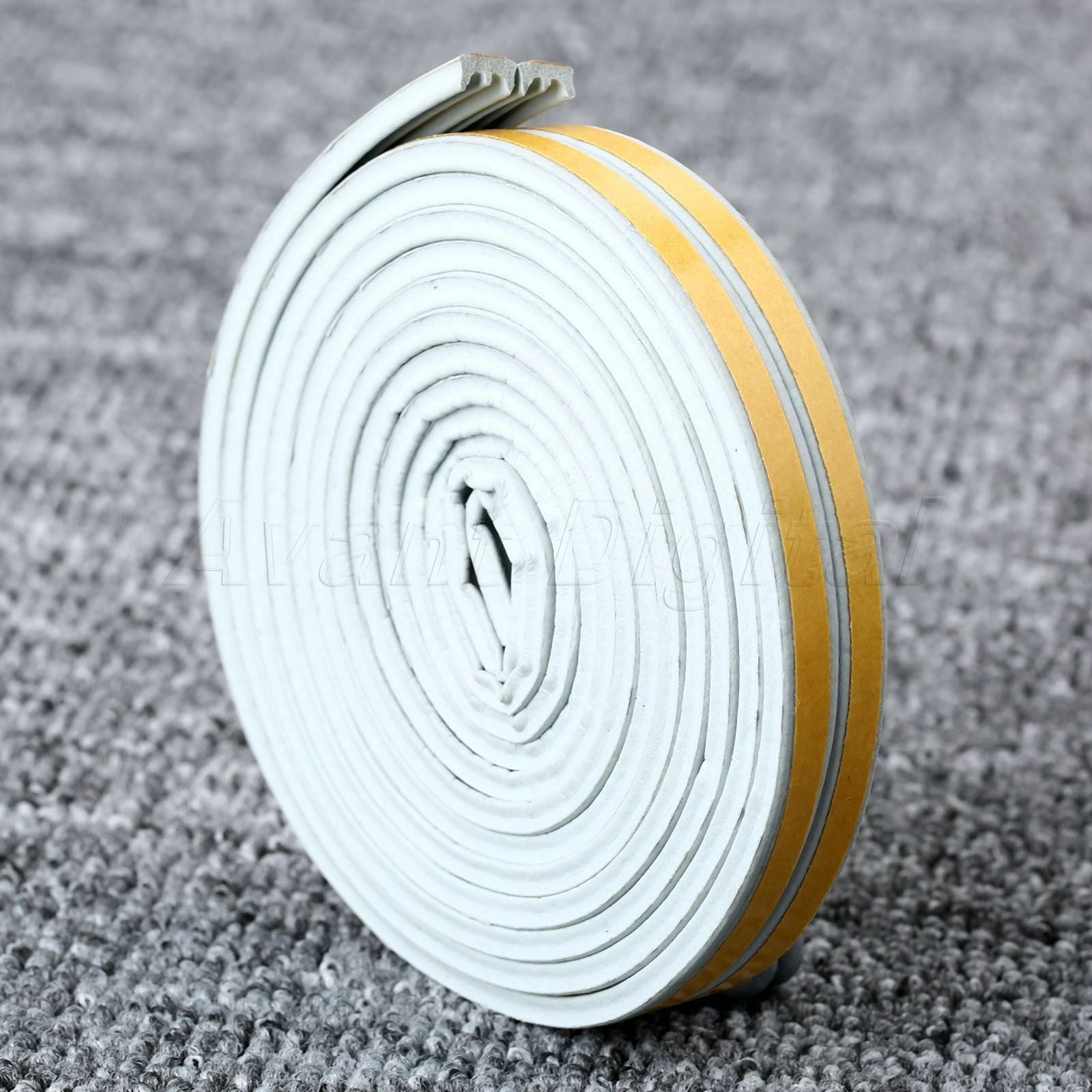 5M E-type Car Window Door Foam Draught Self Adhesive Excluder Rubber Seal Strip