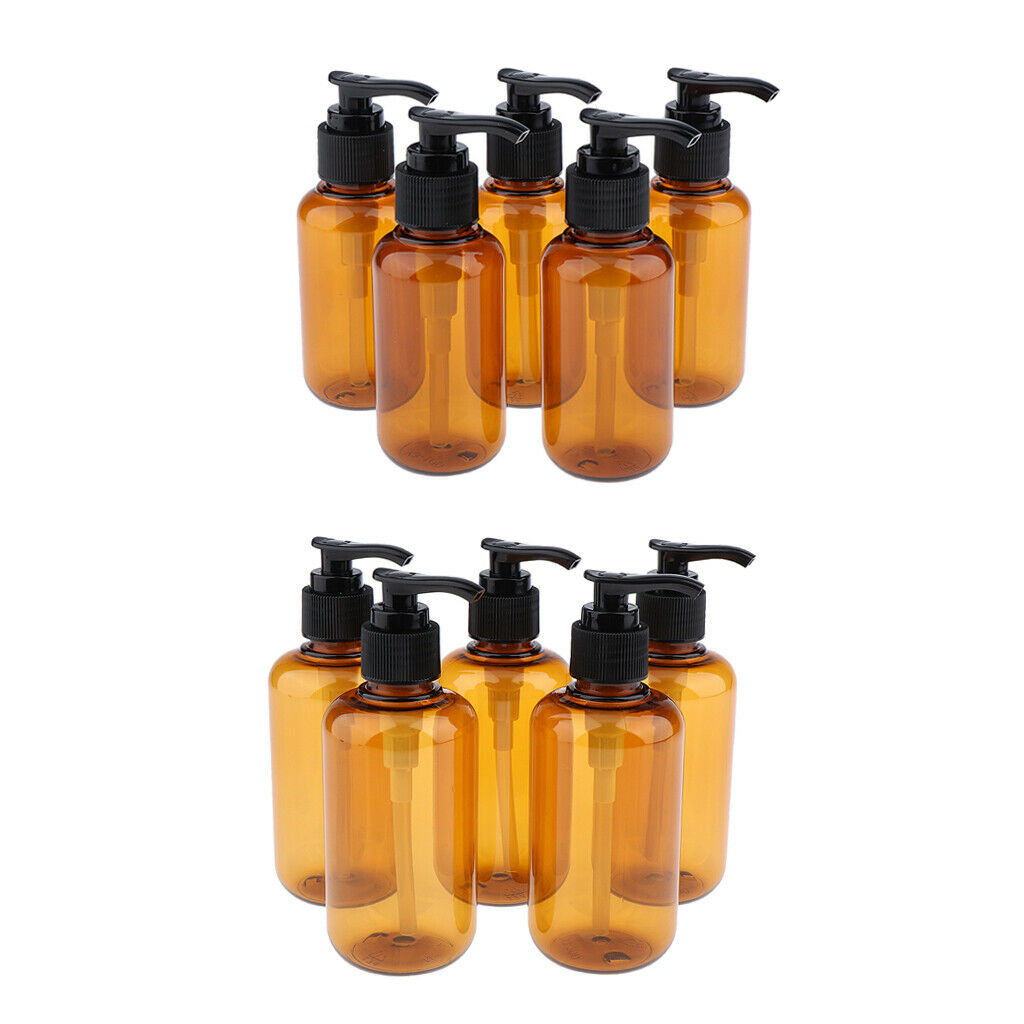 10pcs Empty Shampoo Lotions Refillable Container Body Wash Bottles 100/200ml