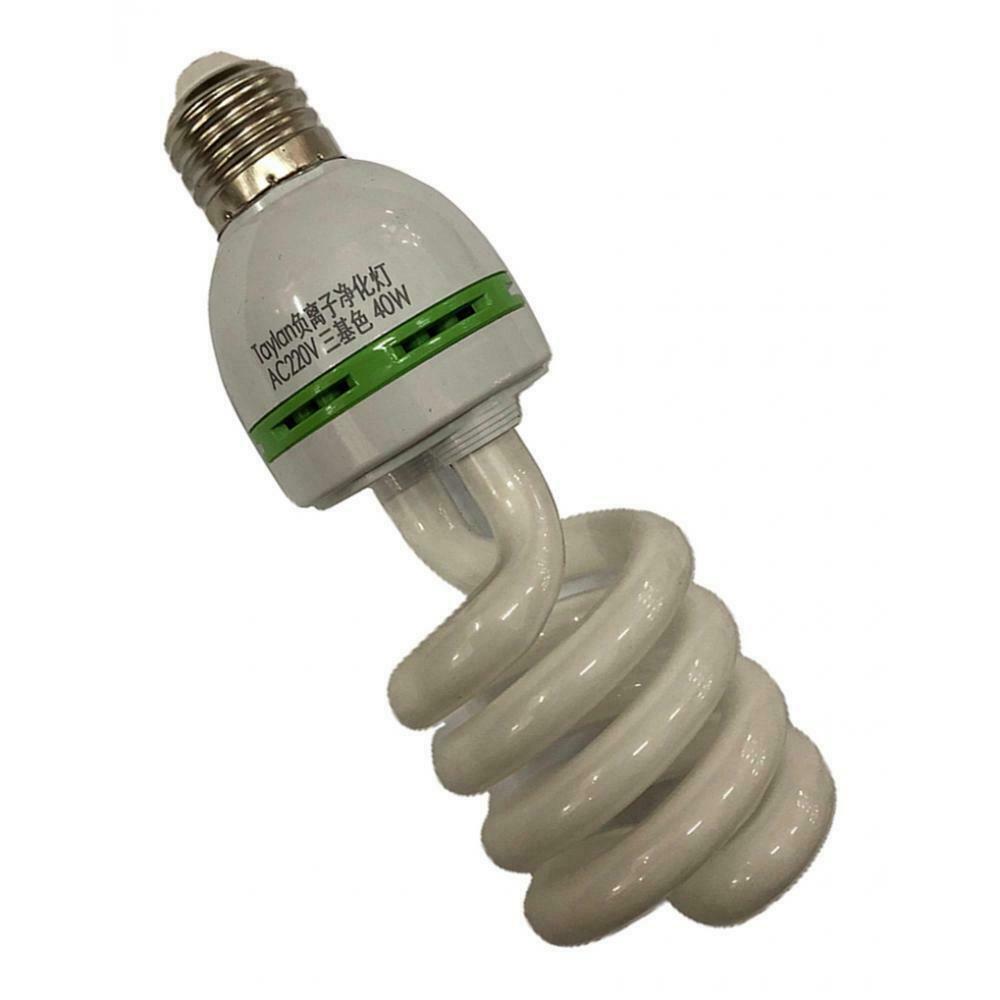 E27 40W Bulb Air Purifier Lamp Spiral Light Bulb Fresh Breath for Bedroom