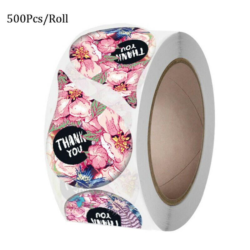 500Pcs Thank You Stickers Business  Wedding Gift Craft Box Envelope Label.l8