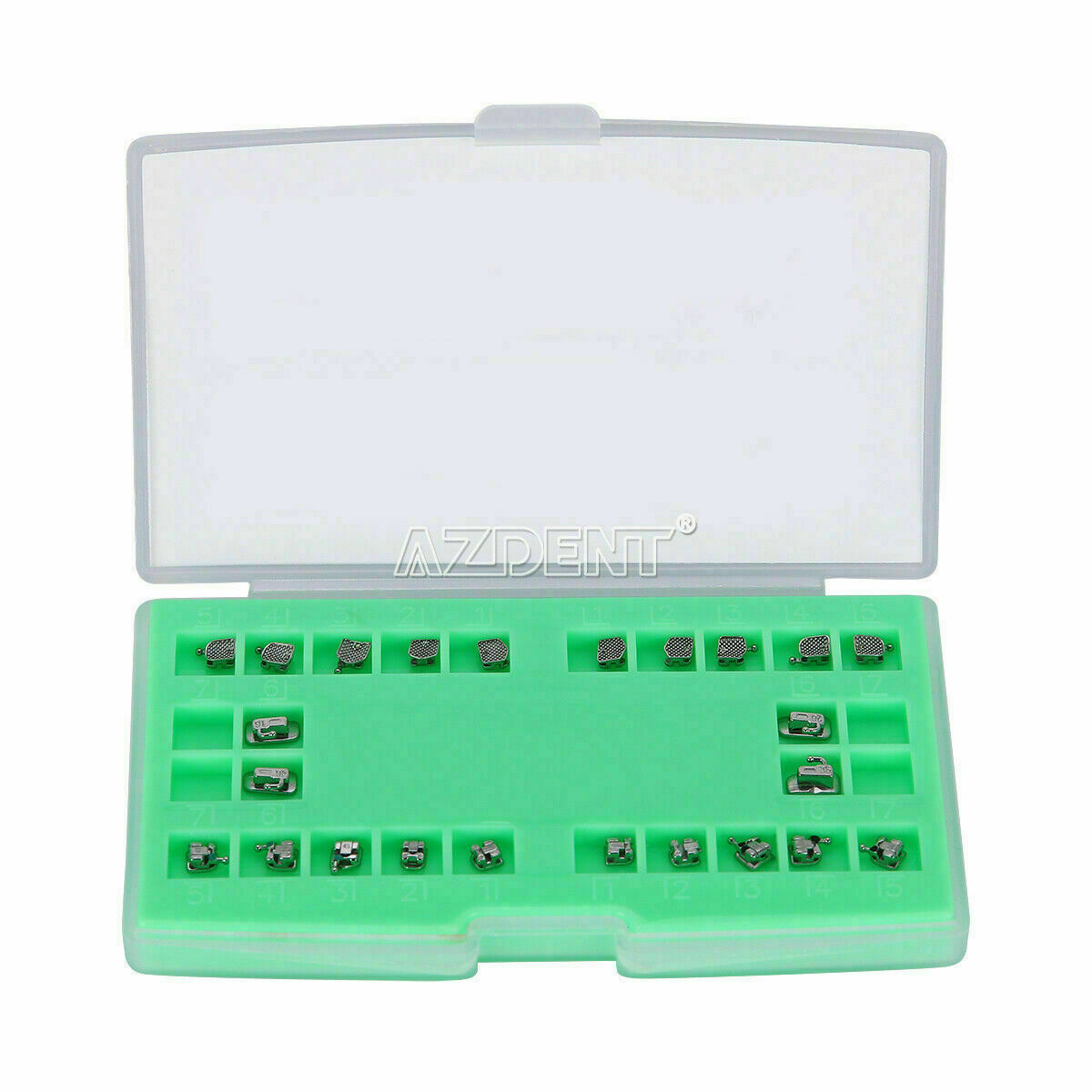5packs Dental Orthodontic Brackets Self Ligating Roth.022 Hooks 345+Buccal Tube