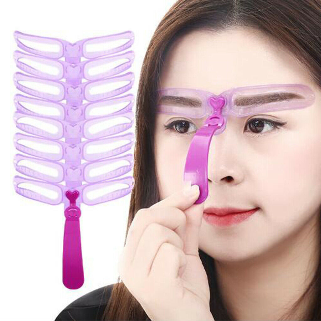 Plastic Eyebrow Stencil Shaping Grooming Assistant Make Up Template Shaper