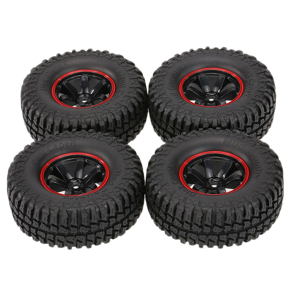 103mm RC Rock Crawler Tires with Foam Inserts, Super Soft Rubber, High Traction,