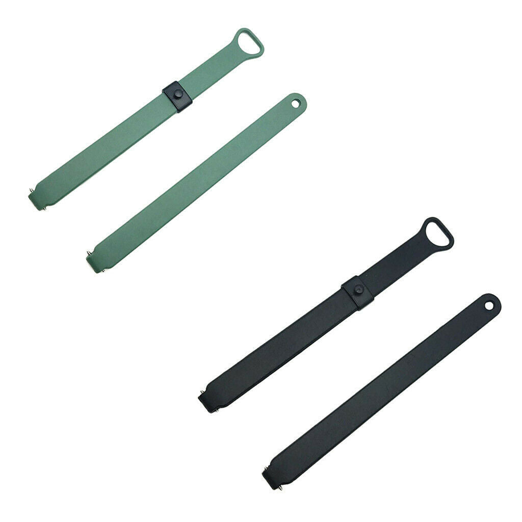 2Pack Soft Replacement Strap Band and Clasp for Misfit Ray Watch Black+Green