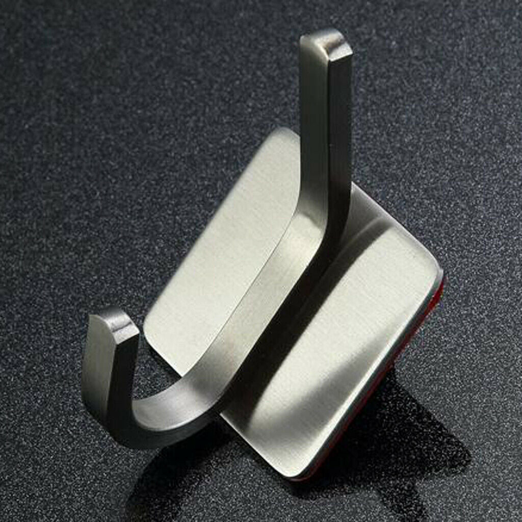 Wall Hook Adhesive Hook Stainless Steel Clothes Hanger for Bathroom Kitchen