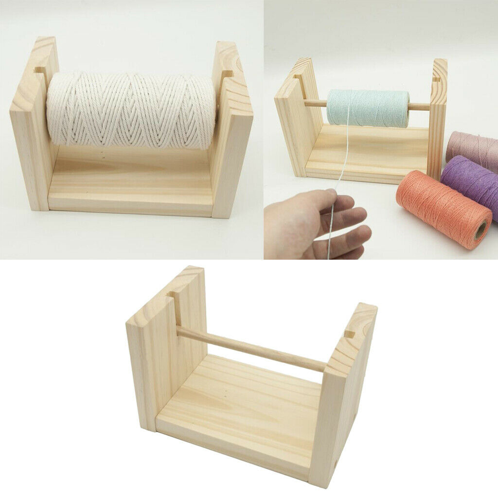 Wooden Bobbins Thread Spools Rack Sewing Storage DIY Crafts String S
