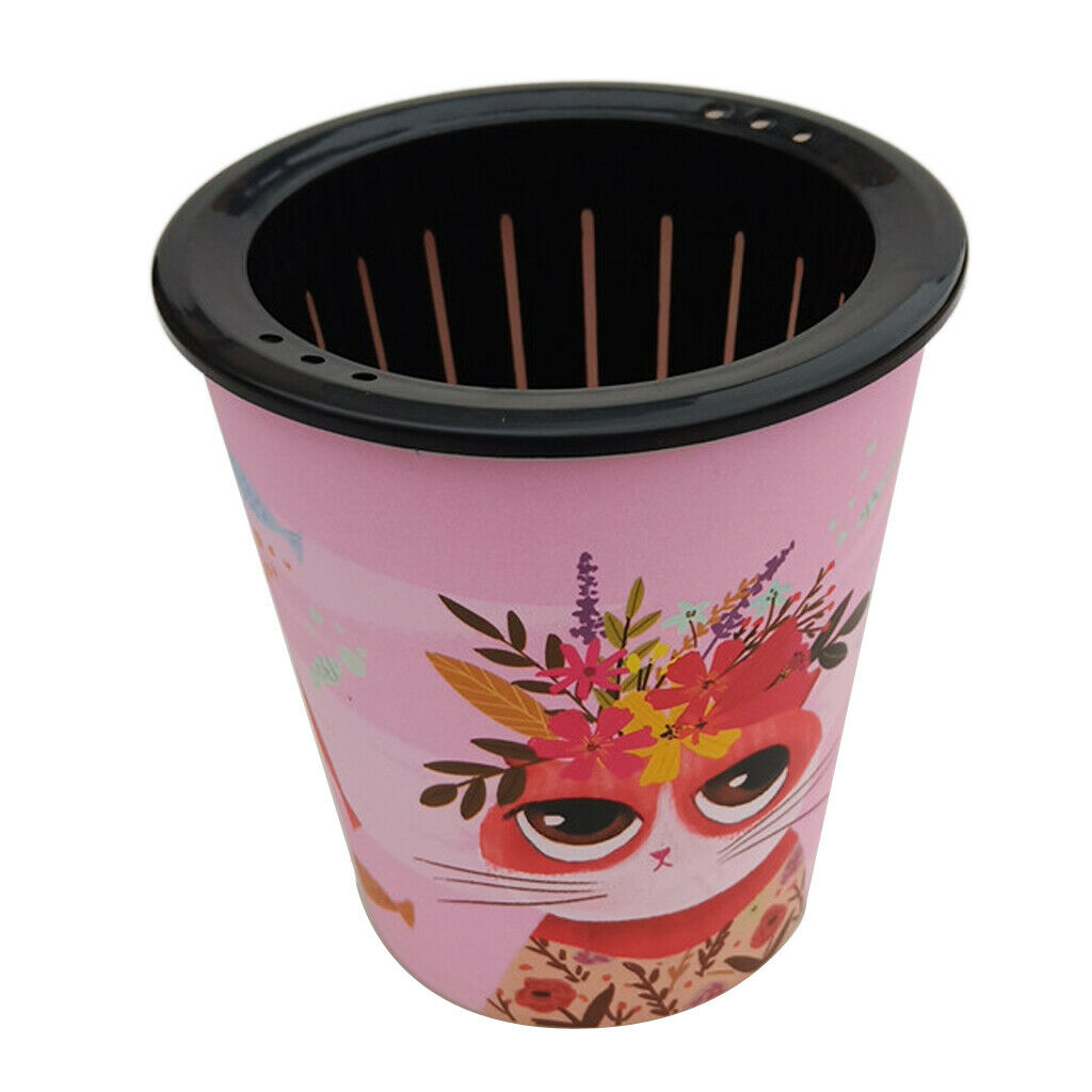 3 Pieces Cartoon Style Cute Cat Self Watering Planter Pots Plastic Outdoors