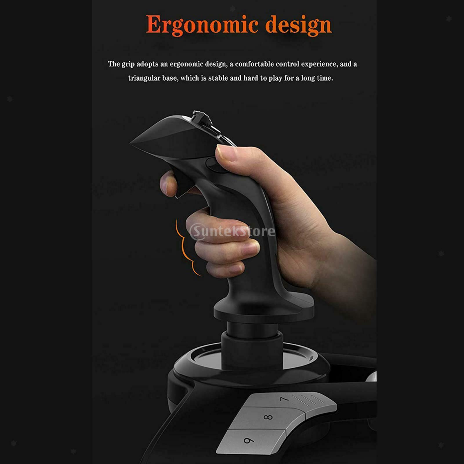 USB Wired Flight Stick Joystick Controller for PC flight Simulation Games